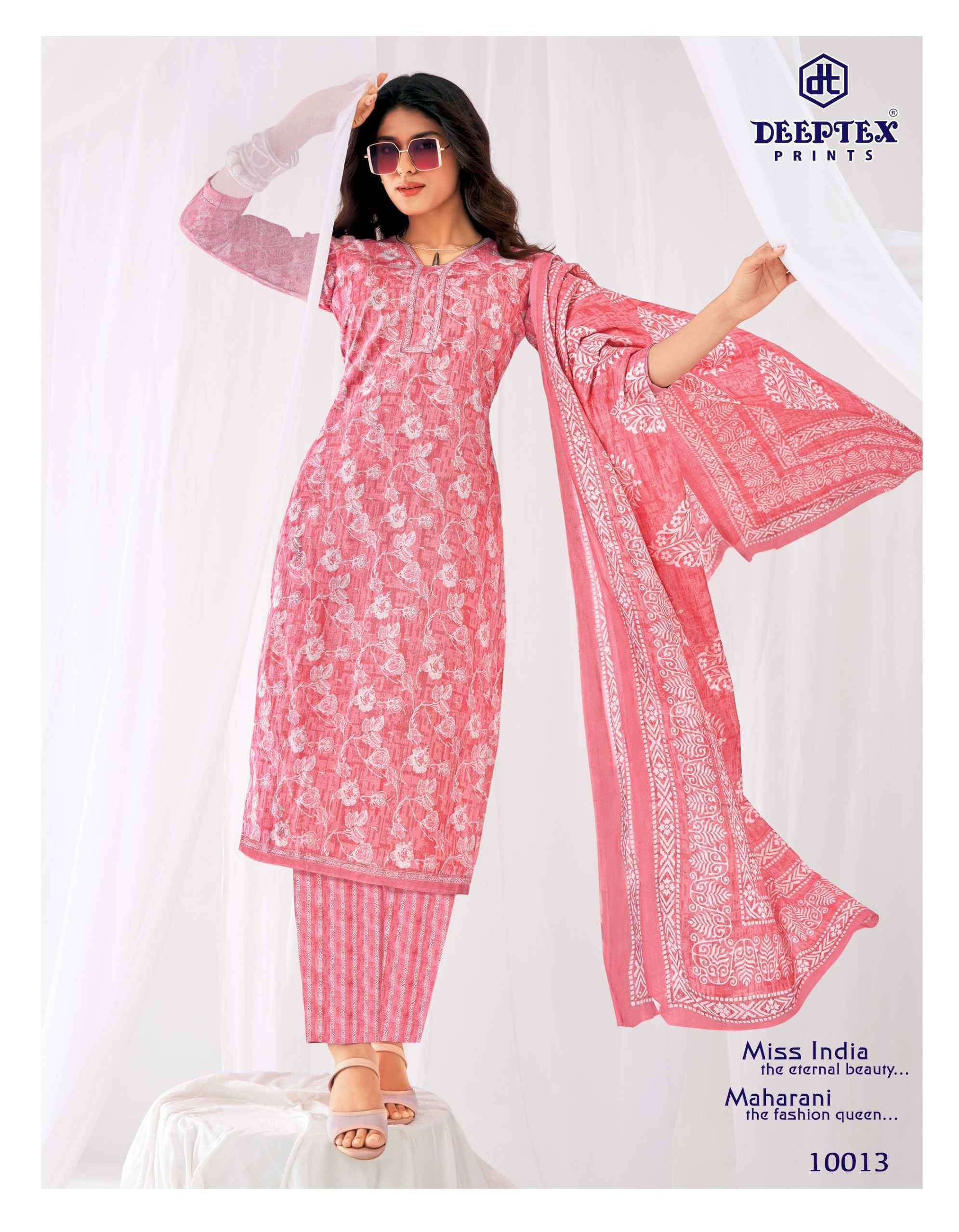 Deeptex Prints Miss India Vol 100 Cotton Dress Material 16 pcs Catalog