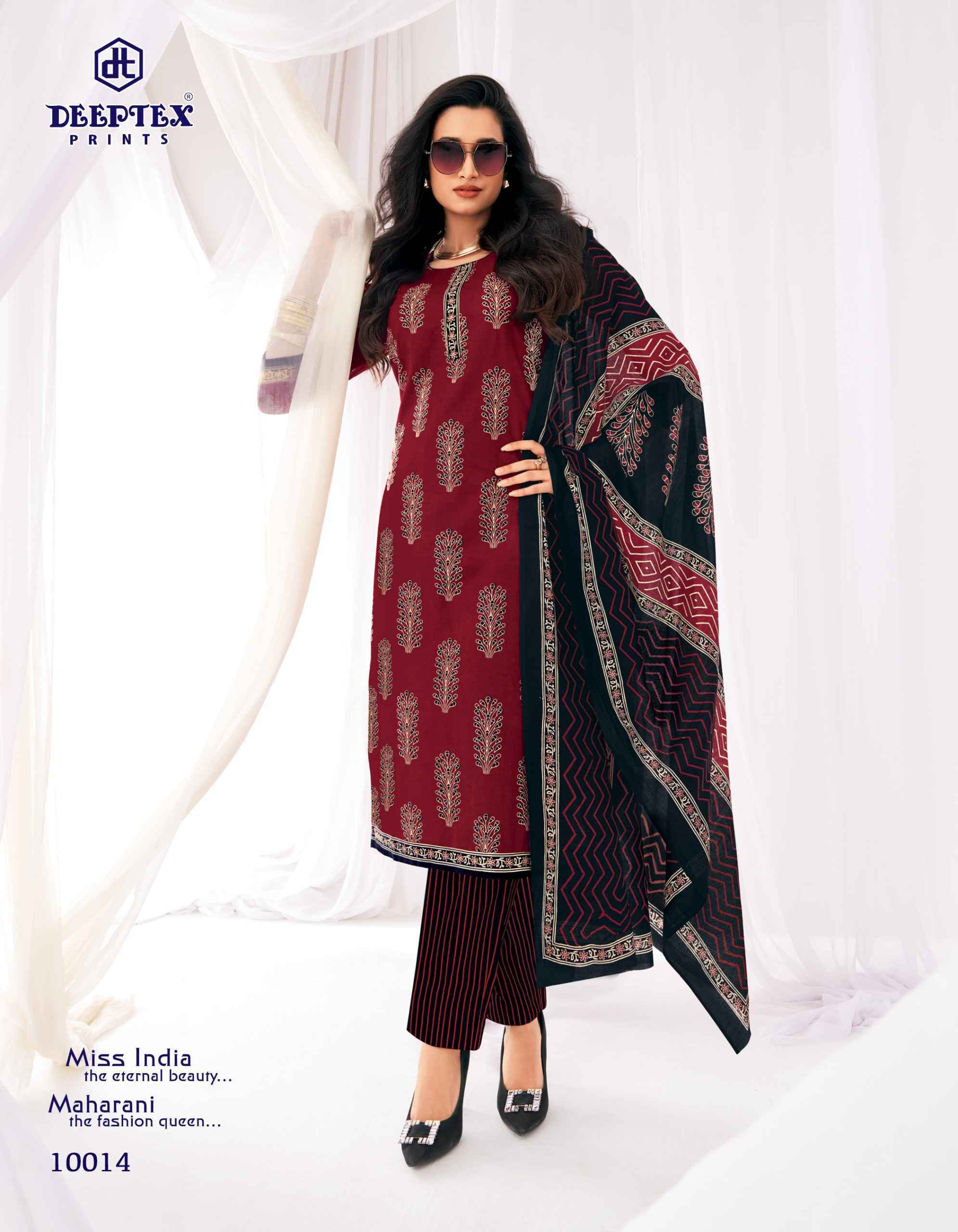 Deeptex Prints Miss India Vol 100 Cotton Dress Material 16 pcs Catalog