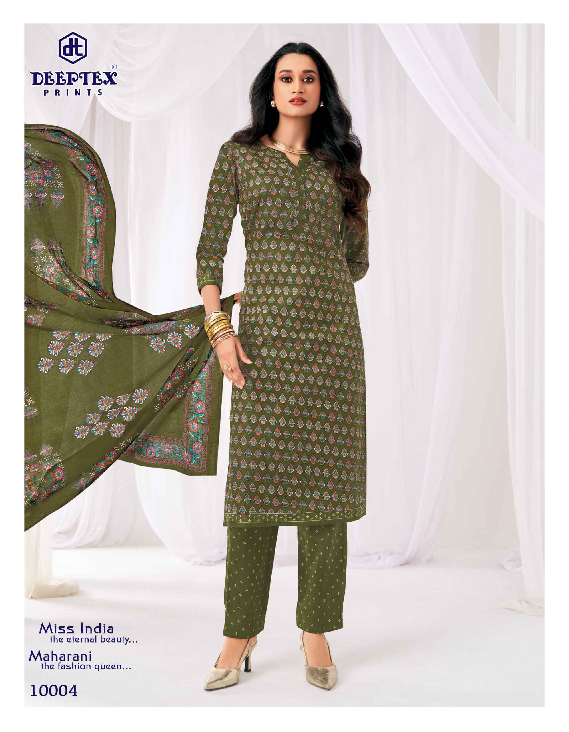 Deeptex Prints Miss India Vol 100 Cotton Dress Material 16 pcs Catalog