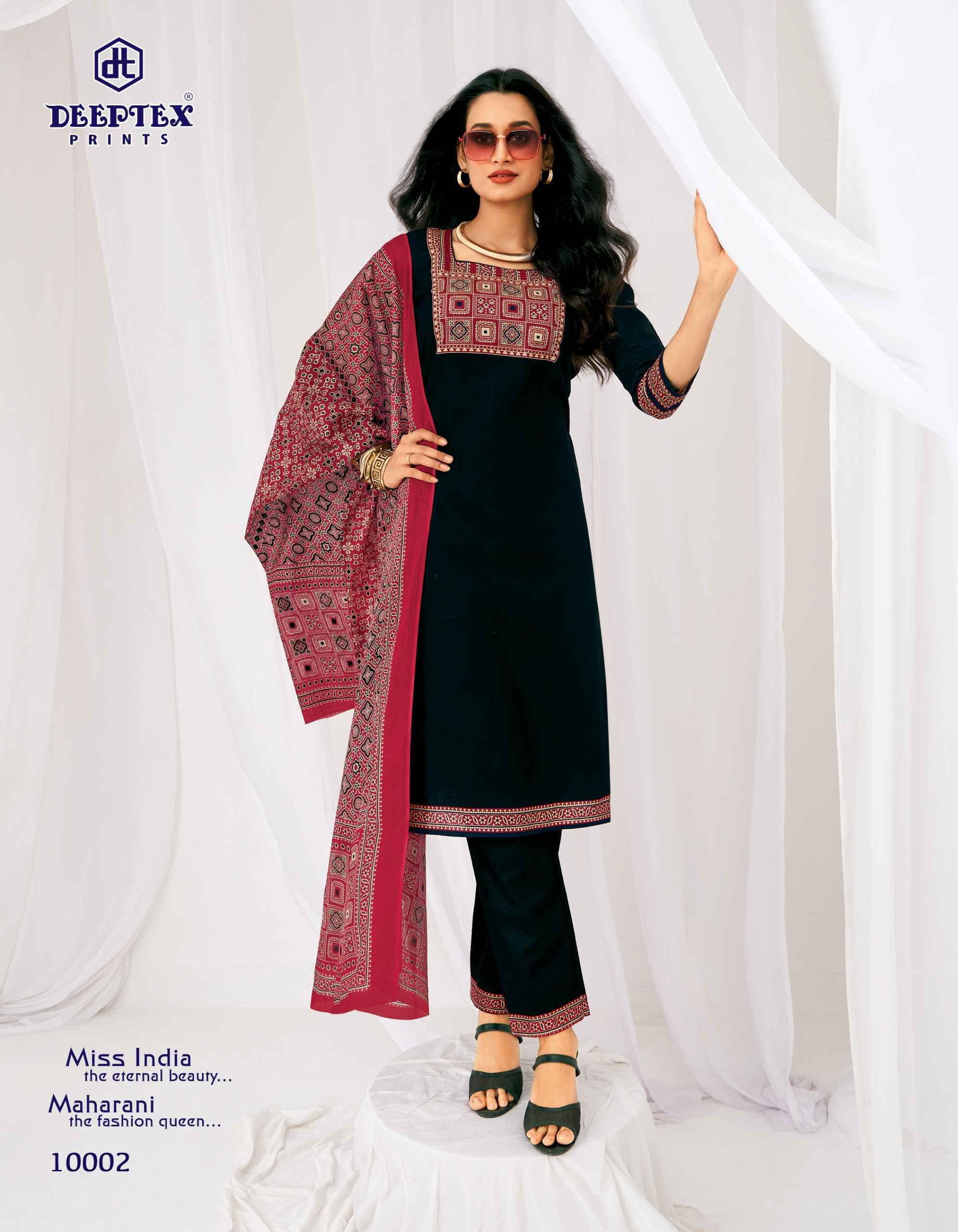 Deeptex Prints Miss India Vol 100 Cotton Dress Material 16 pcs Catalog