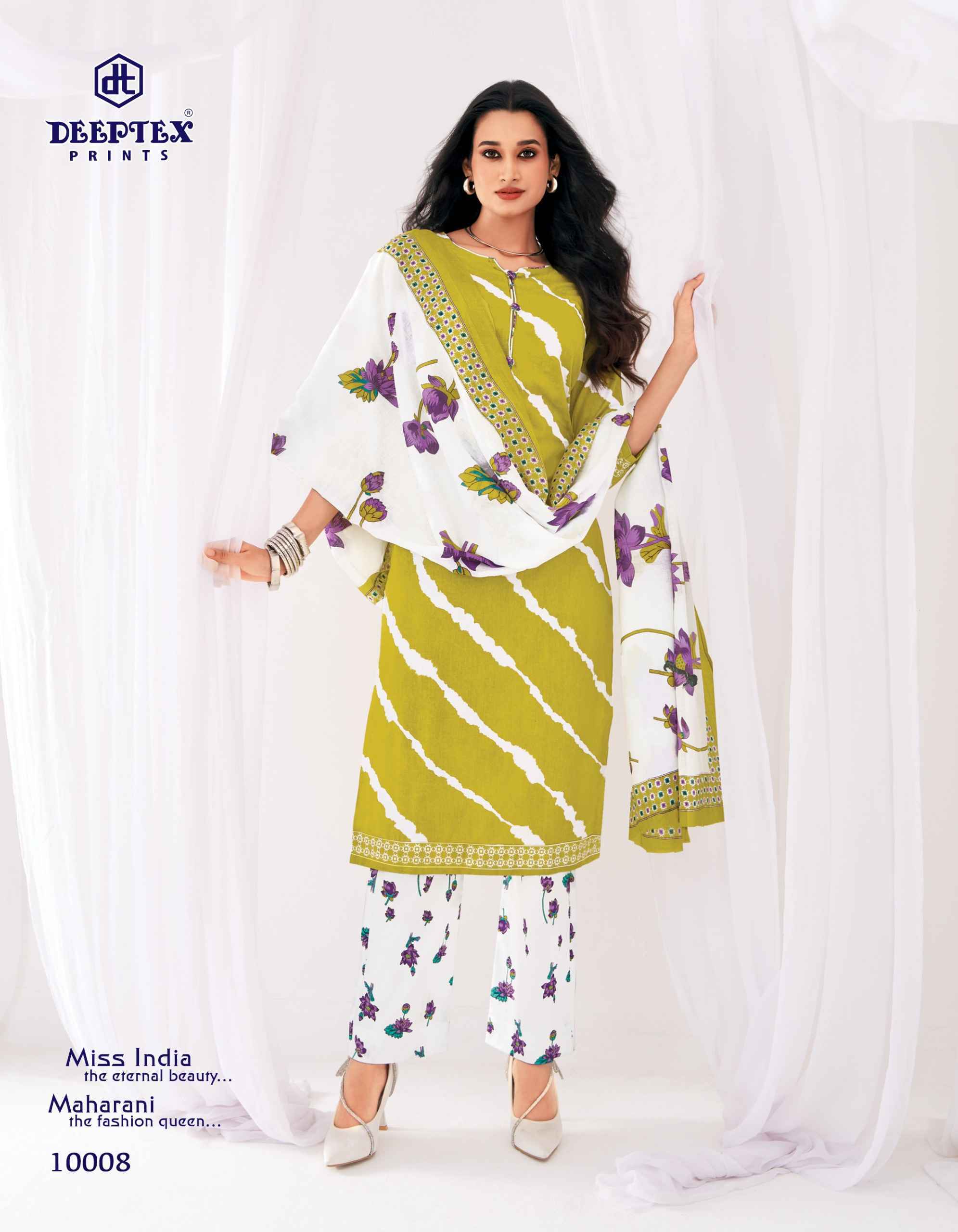 Deeptex Prints Miss India Vol 100 Cotton Dress Material 16 pcs Catalog