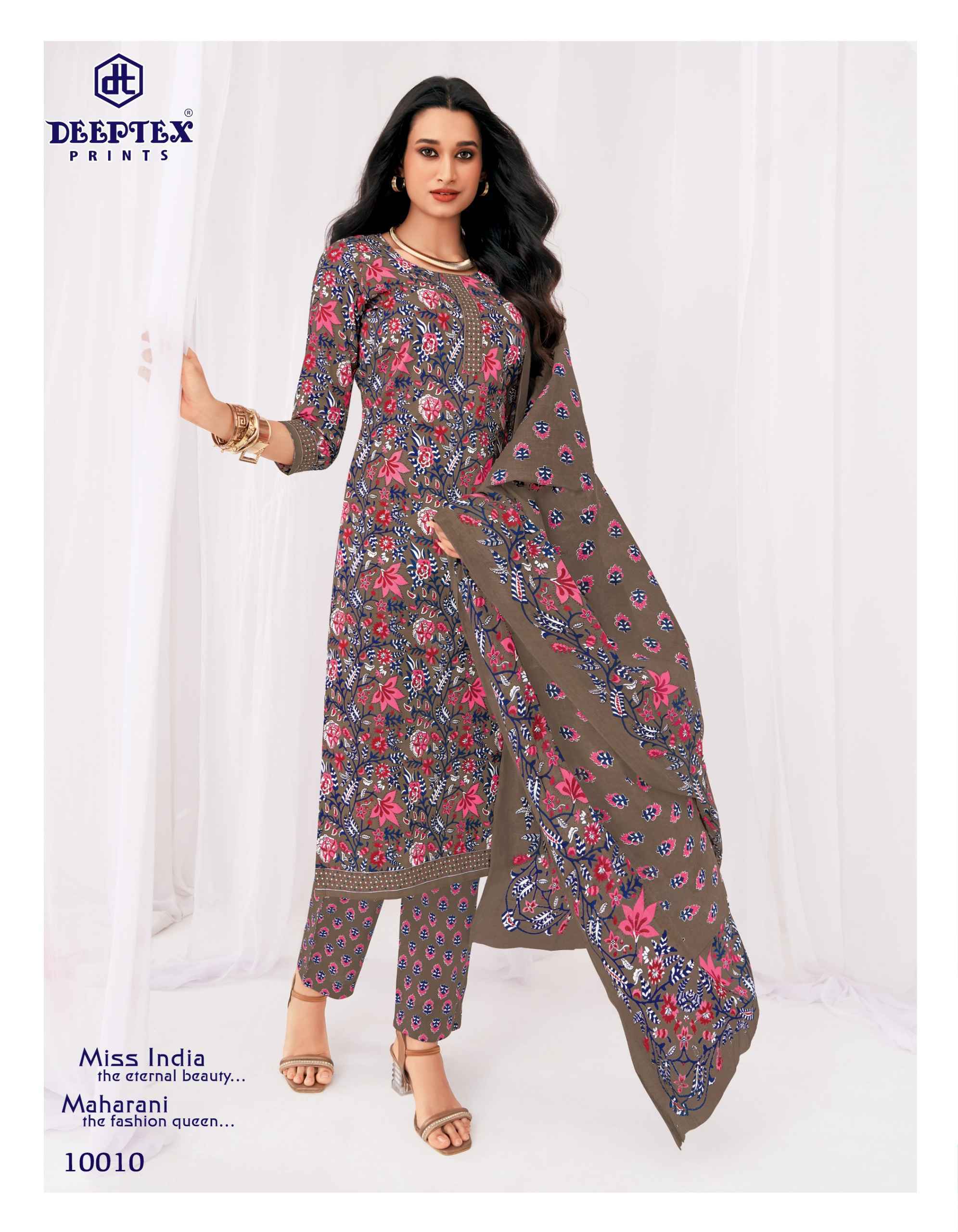 Deeptex Prints Miss India Vol 100 Cotton Dress Material 16 pcs Catalog