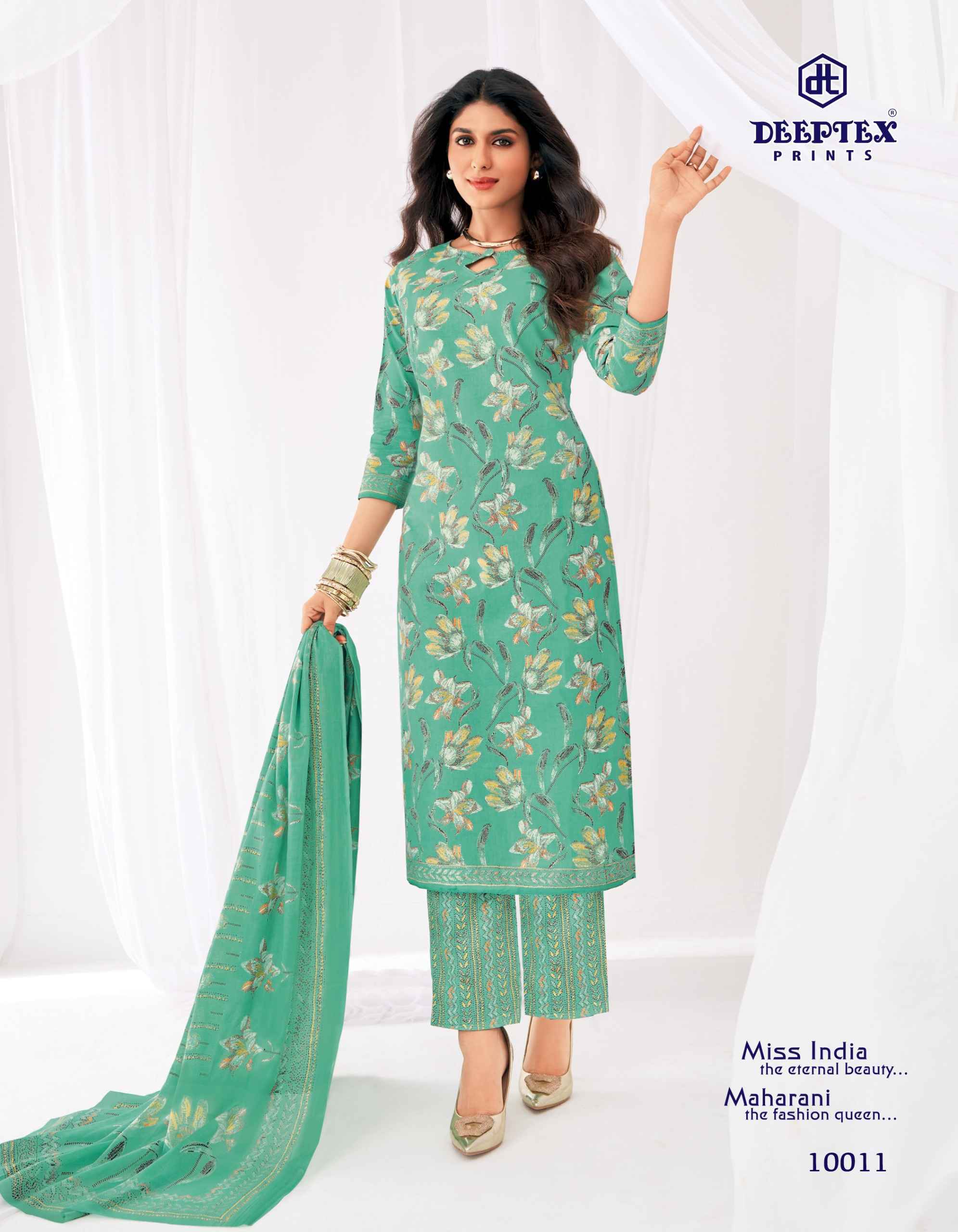 Deeptex Prints Miss India Vol 100 Cotton Dress Material 16 pcs Catalog