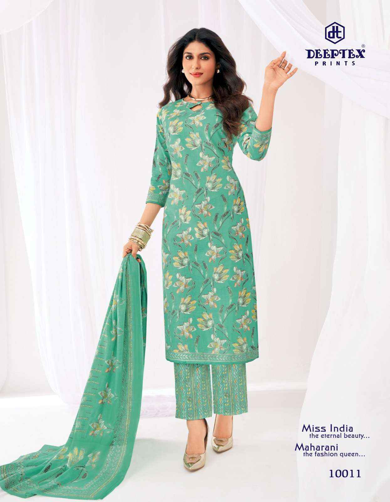 Deeptex Prints Miss India Vol 100  Cotton Readymade Suits 16 pcs Catalog