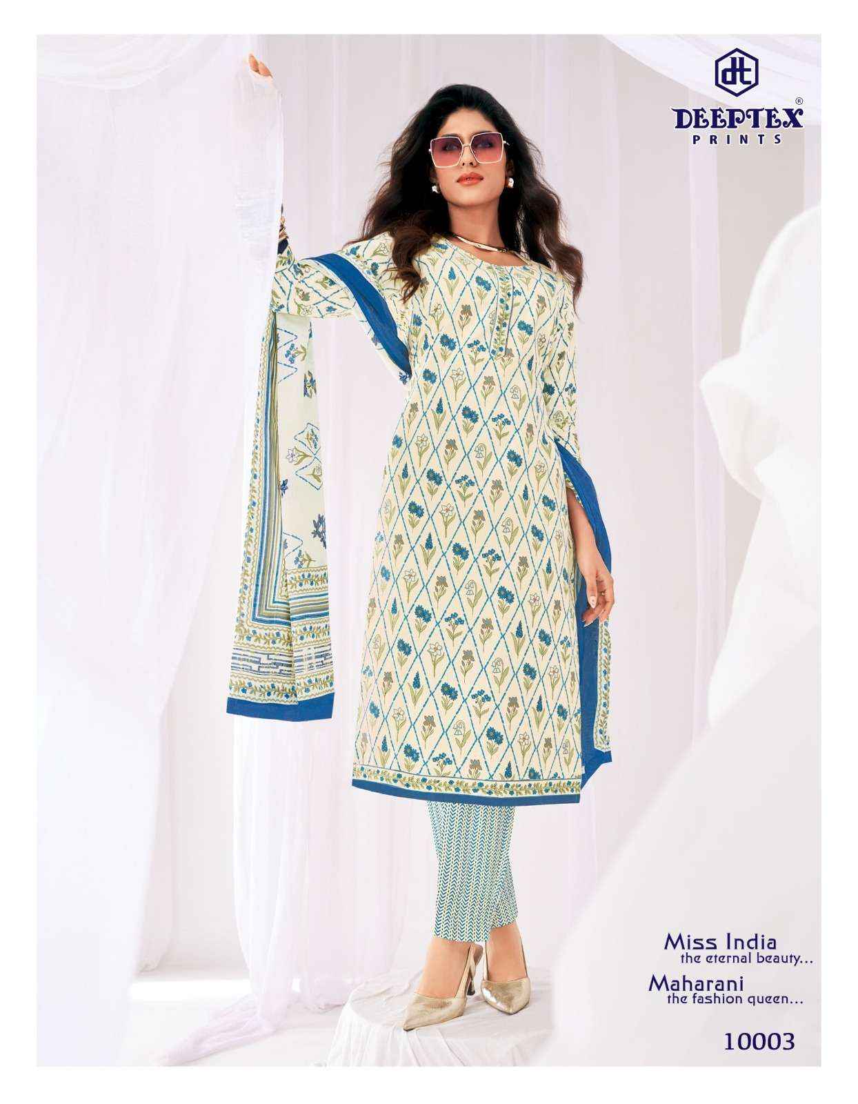 Deeptex Prints Miss India Vol 100  Cotton Readymade Suits 16 pcs Catalog