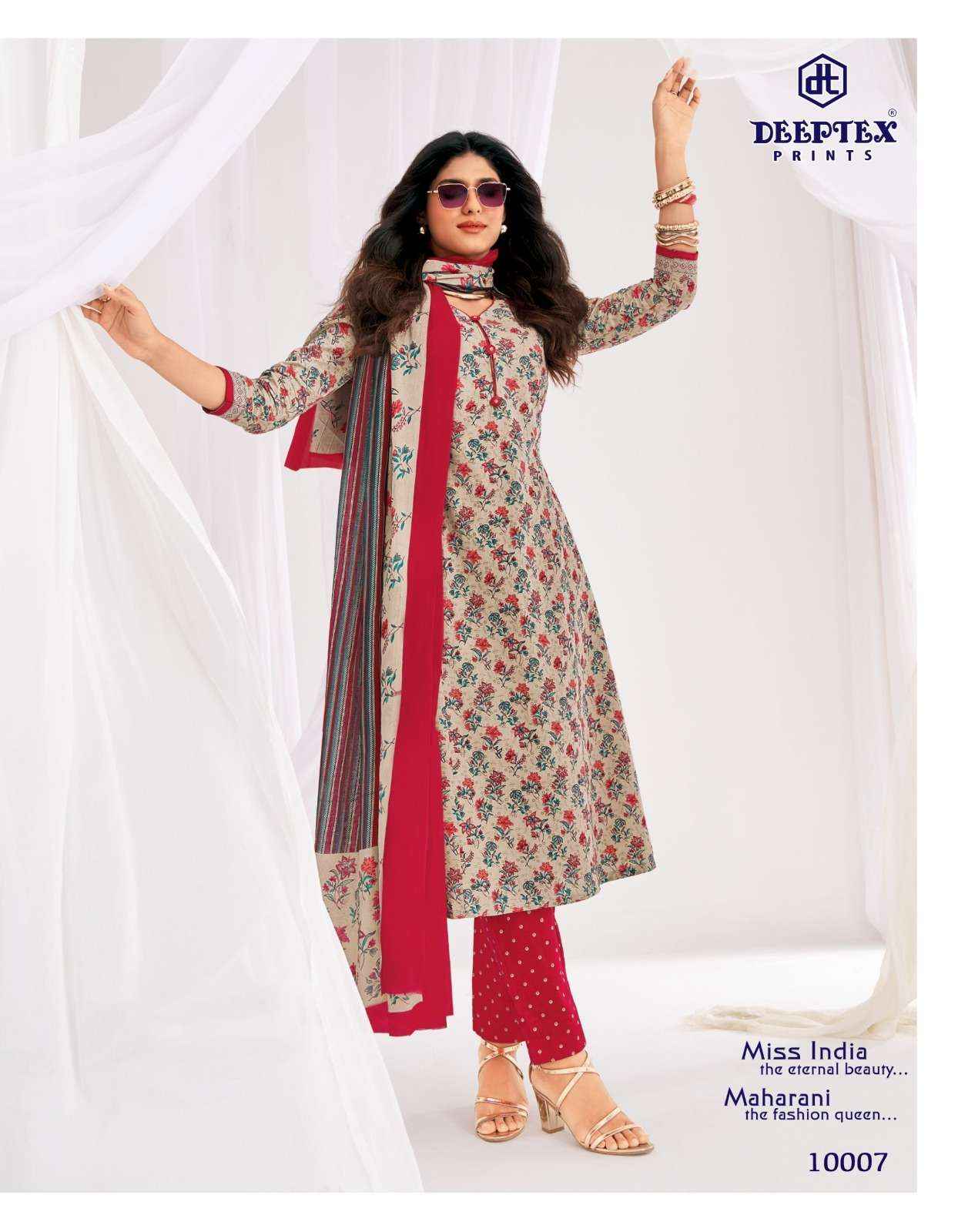 Deeptex Prints Miss India Vol 100  Cotton Readymade Suits 16 pcs Catalog
