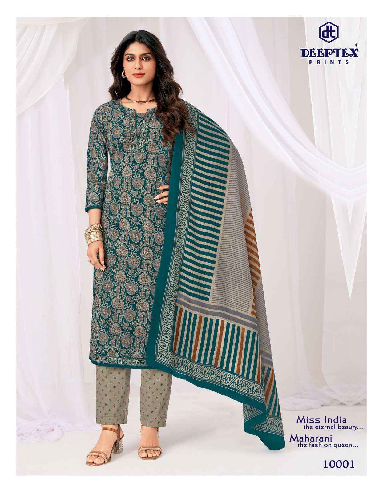 Deeptex Prints Miss India Vol 100  Cotton Readymade Suits 16 pcs Catalog