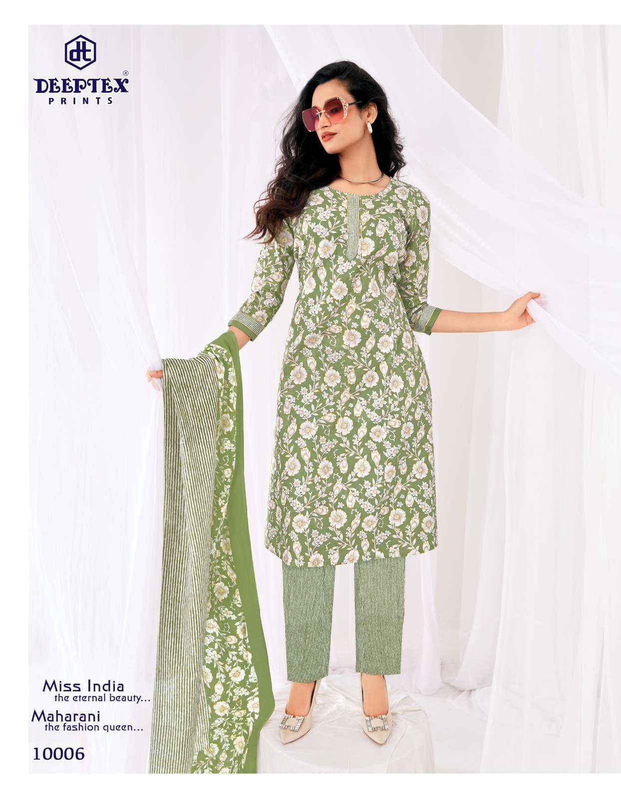 Deeptex Prints Miss India Vol 100  Cotton Readymade Suits 16 pcs Catalog