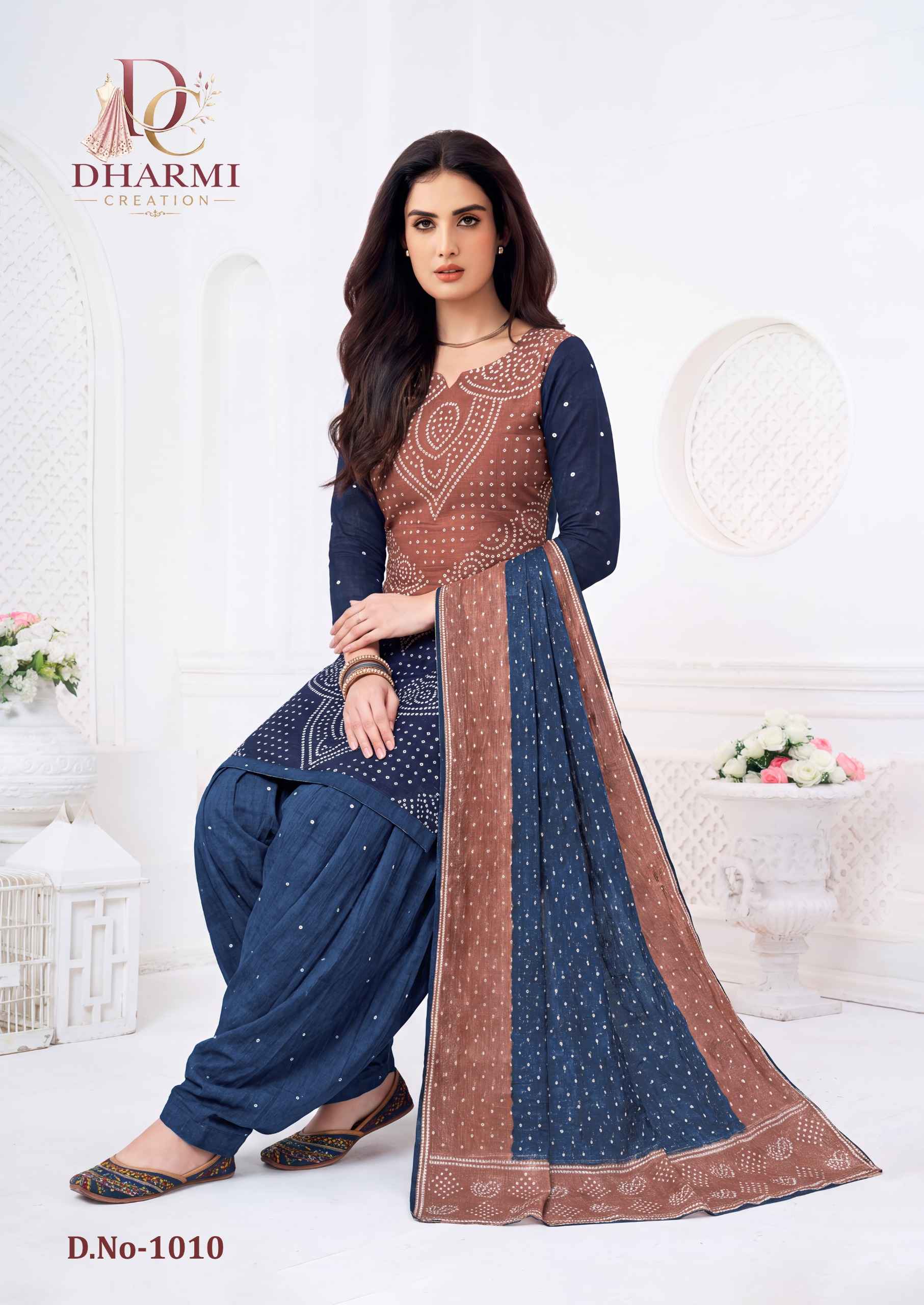 Dharmi Bandhan Pure Cotton Dress Material With Price 10 Pcs Catalog