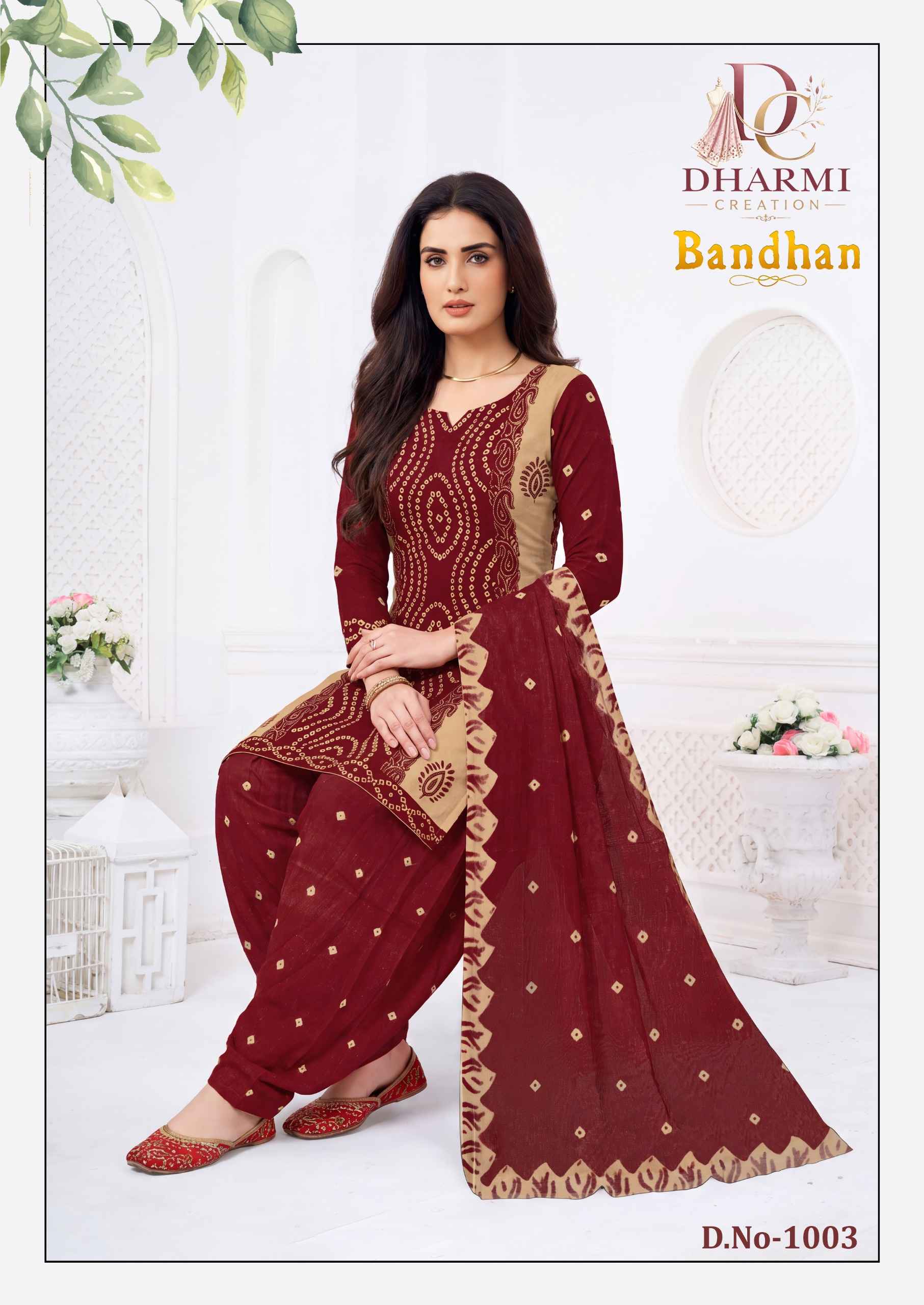 Dharmi Bandhan Pure Cotton Dress Material With Price 10 Pcs Catalog