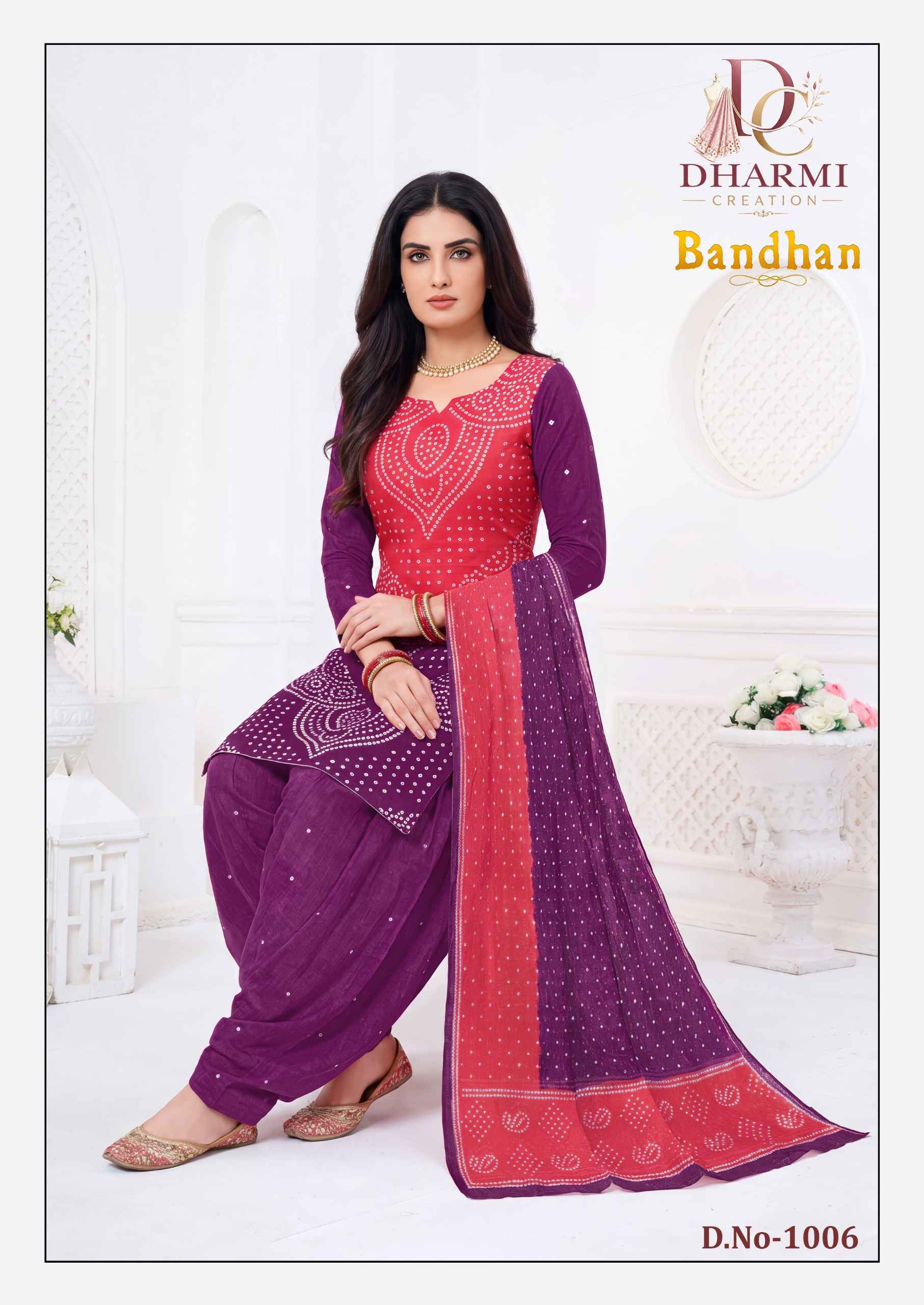 Dharmi Bandhan Pure Cotton Dress Material With Price 10 Pcs Catalog