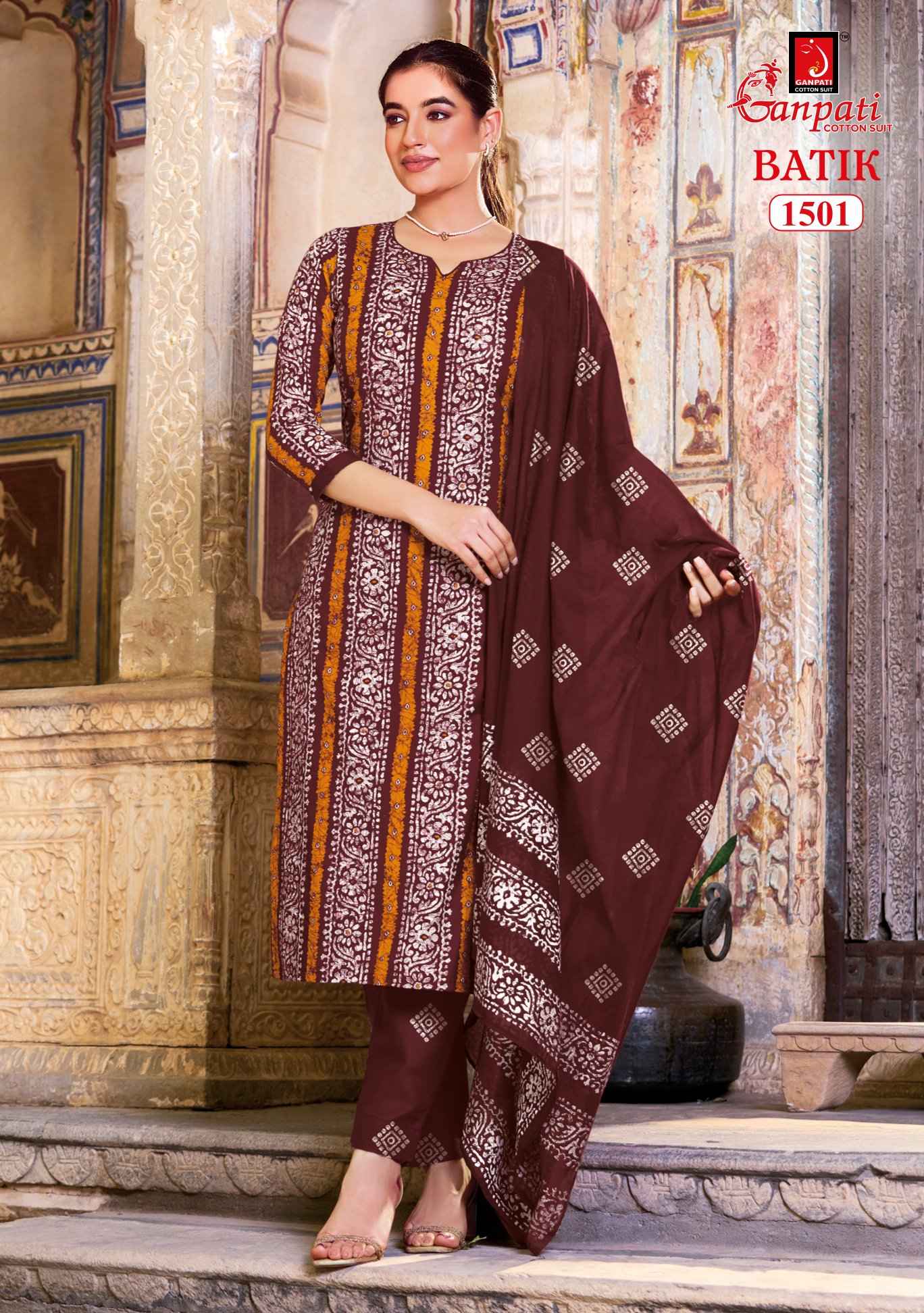 Ganpati Batik Pant Vol 15 Pure Cotton Dress Material Wholesale 15 Pcs Catalog