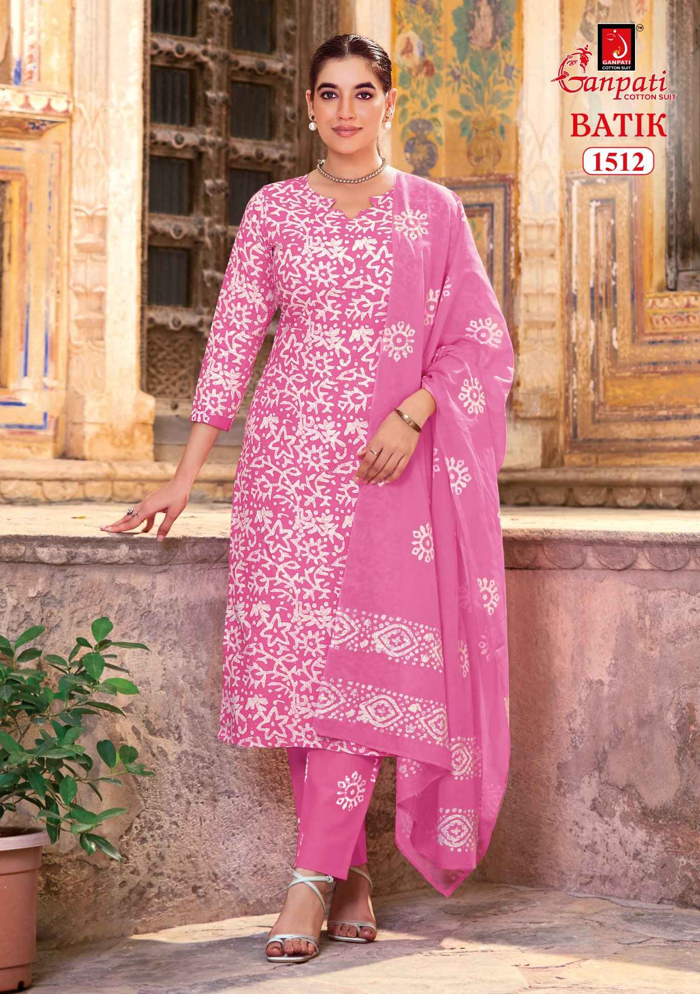 Ganpati Batik Pant Vol 15 Pure Cotton Dress Material Wholesale 15 Pcs Catalog