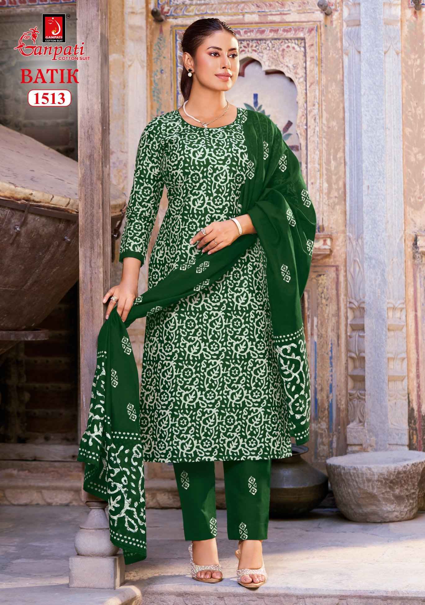 Ganpati Batik Pant Vol 15 Pure Cotton Dress Material Wholesale 15 Pcs Catalog