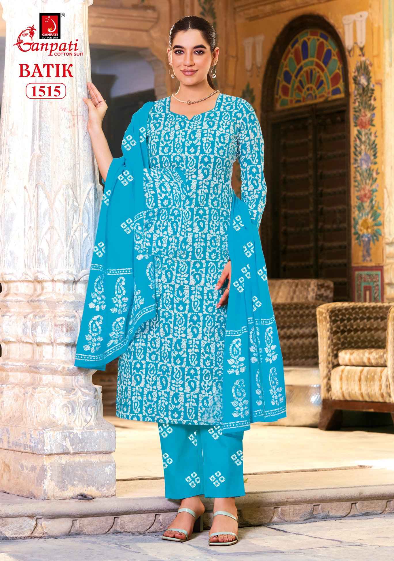 Ganpati Batik Pant Vol 15 Pure Cotton Dress Material Wholesale 15 Pcs Catalog