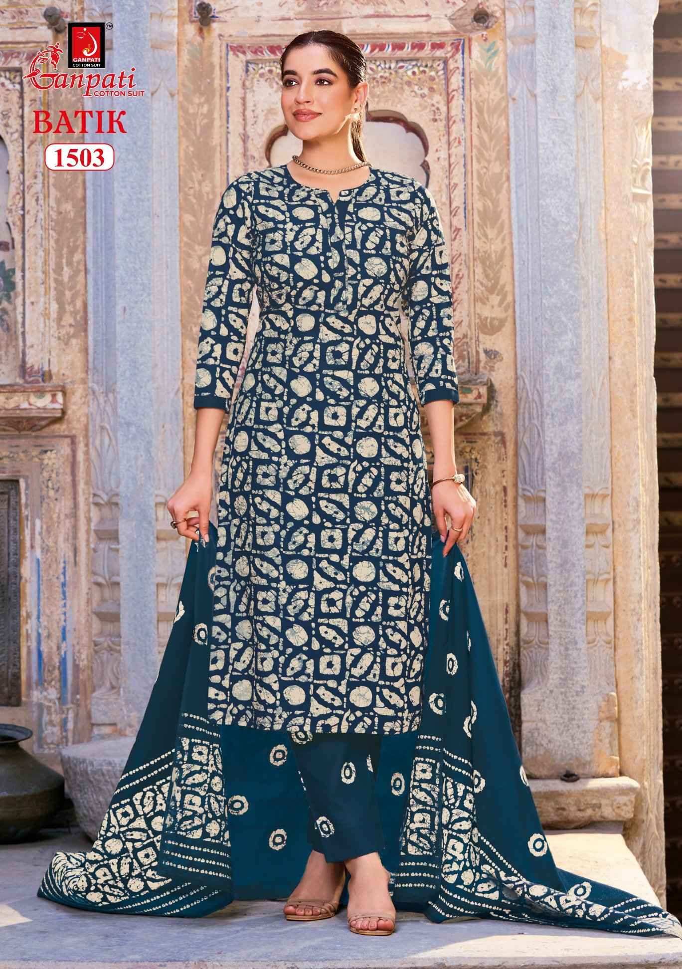 Ganpati Batik Pant Vol 15 Pure Cotton Dress Material Wholesale 15 Pcs Catalog