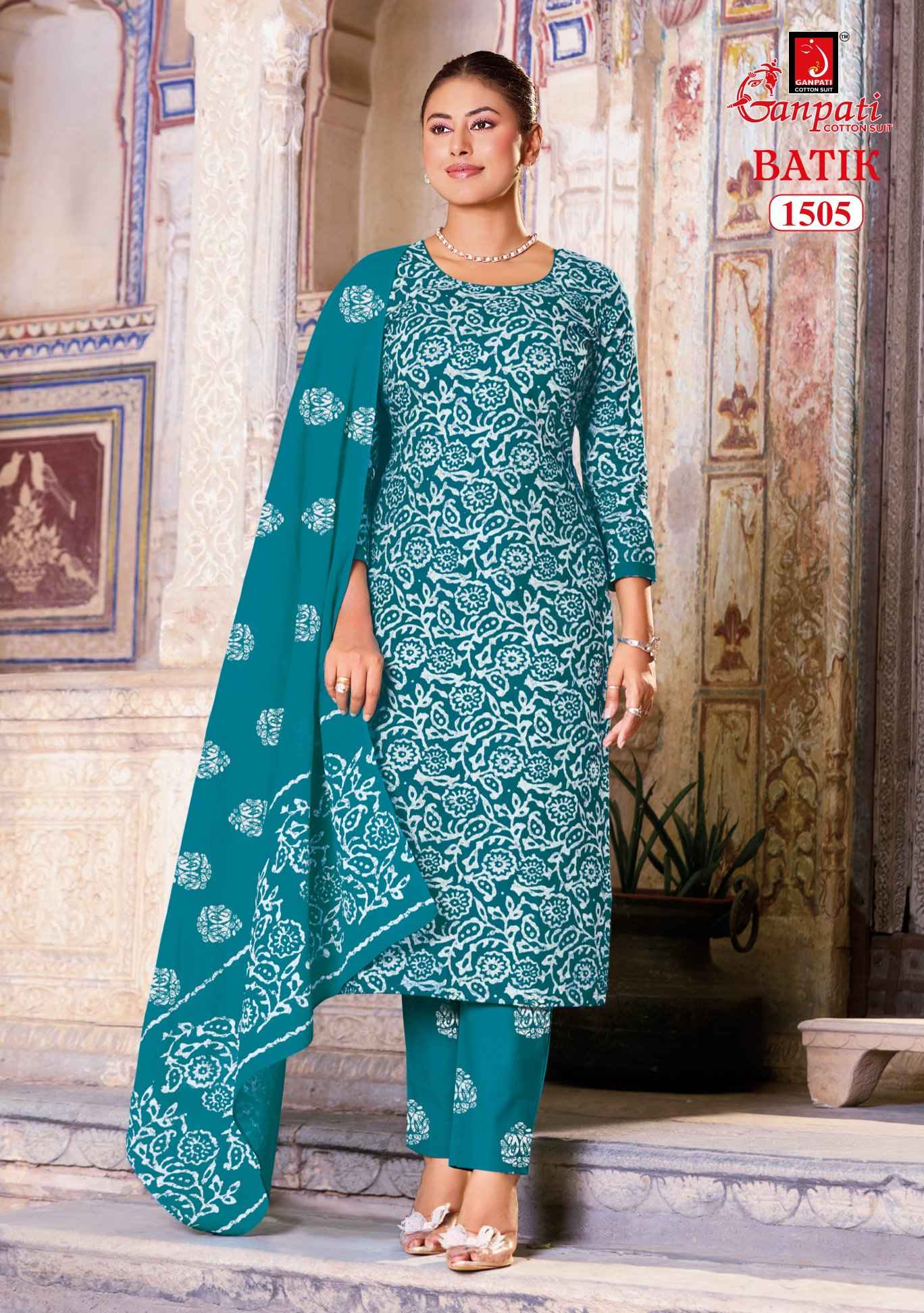 Ganpati Batik Pant Vol 15 Pure Cotton Dress Material Wholesale 15 Pcs Catalog