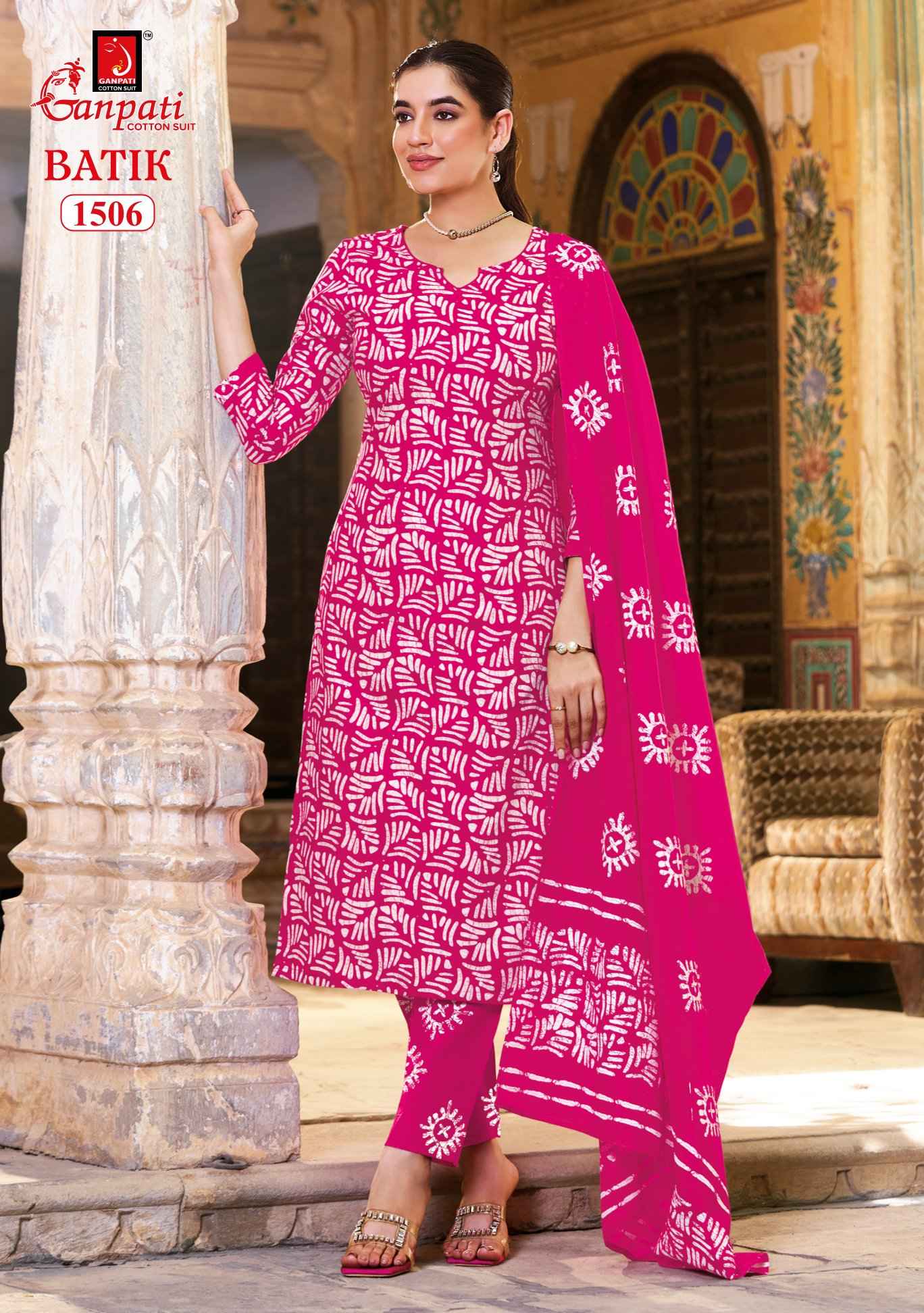 Ganpati Batik Pant Vol 15 Pure Cotton Dress Material Wholesale 15 Pcs Catalog