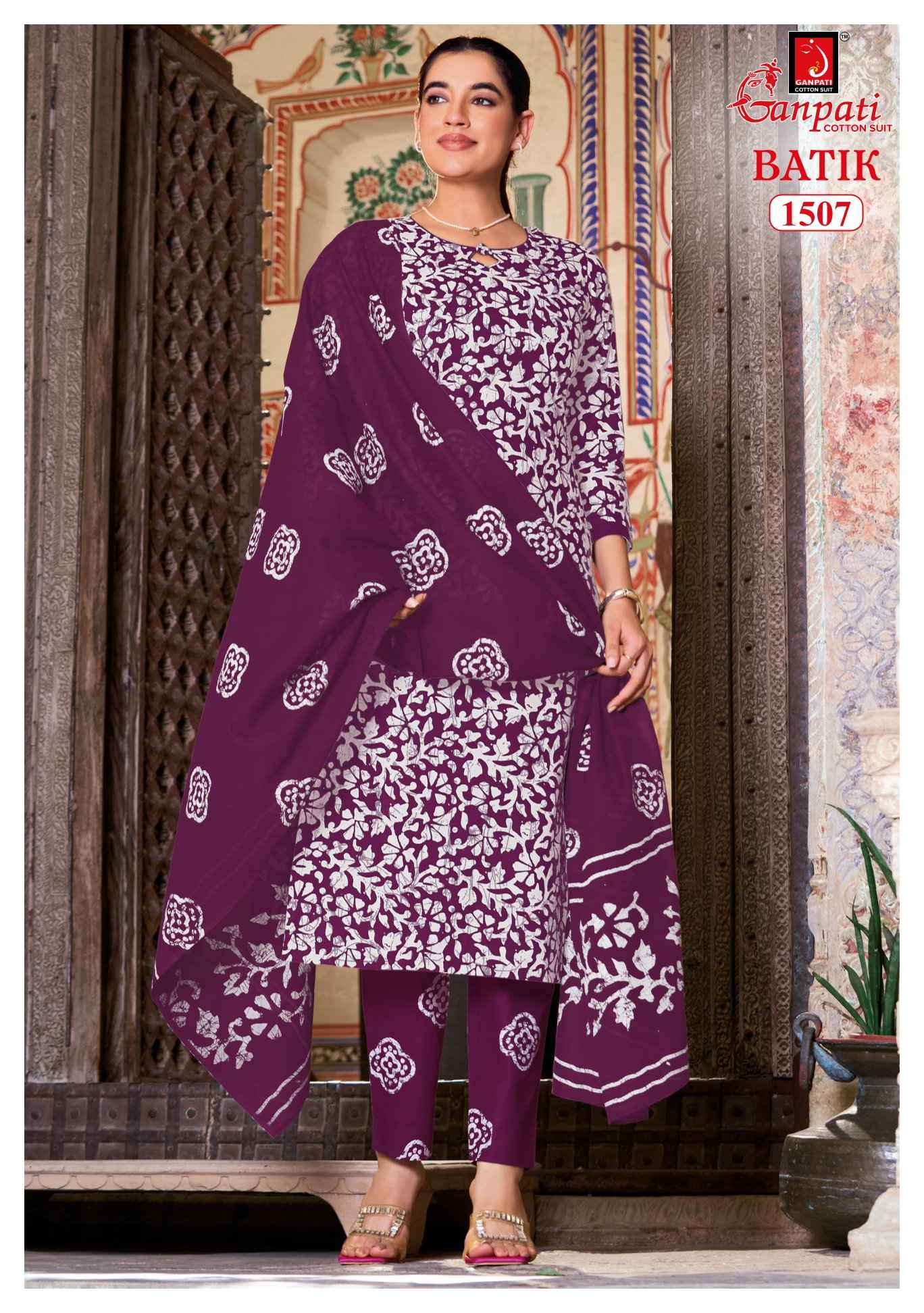 Ganpati Batik Pant Vol 15 Pure Cotton Dress Material Wholesale 15 Pcs Catalog
