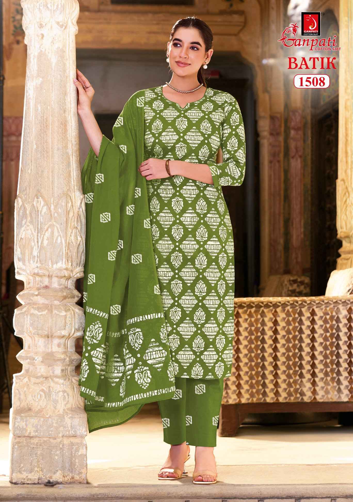 Ganpati Batik Pant Vol 15 Pure Cotton Dress Material Wholesale 15 Pcs Catalog