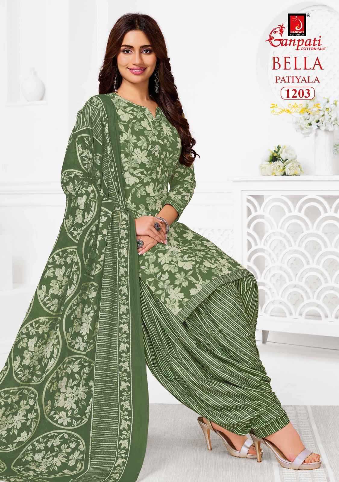 Ganpati Bella Vol 12 Cotton Dress Material 12 pcs Catalogue