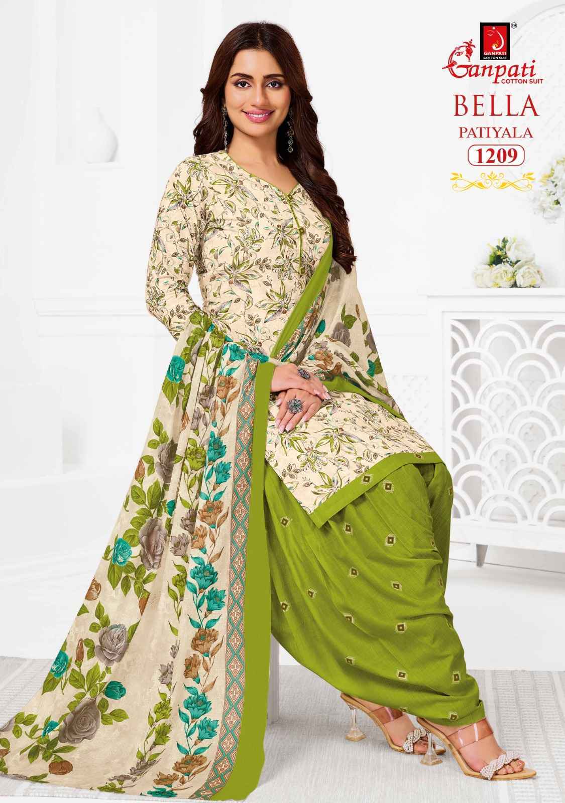 Ganpati Bella Vol 12 Cotton Dress Material 12 pcs Catalogue