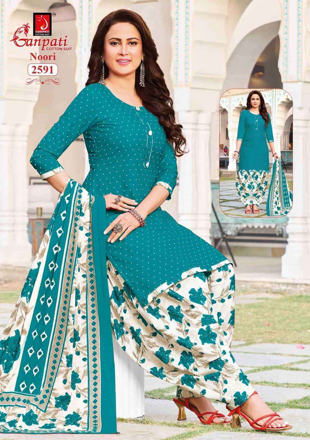 Ganpati Noori Patiyala Vol 14 Pure Cotton Dress Material 15 Pcs Catalog