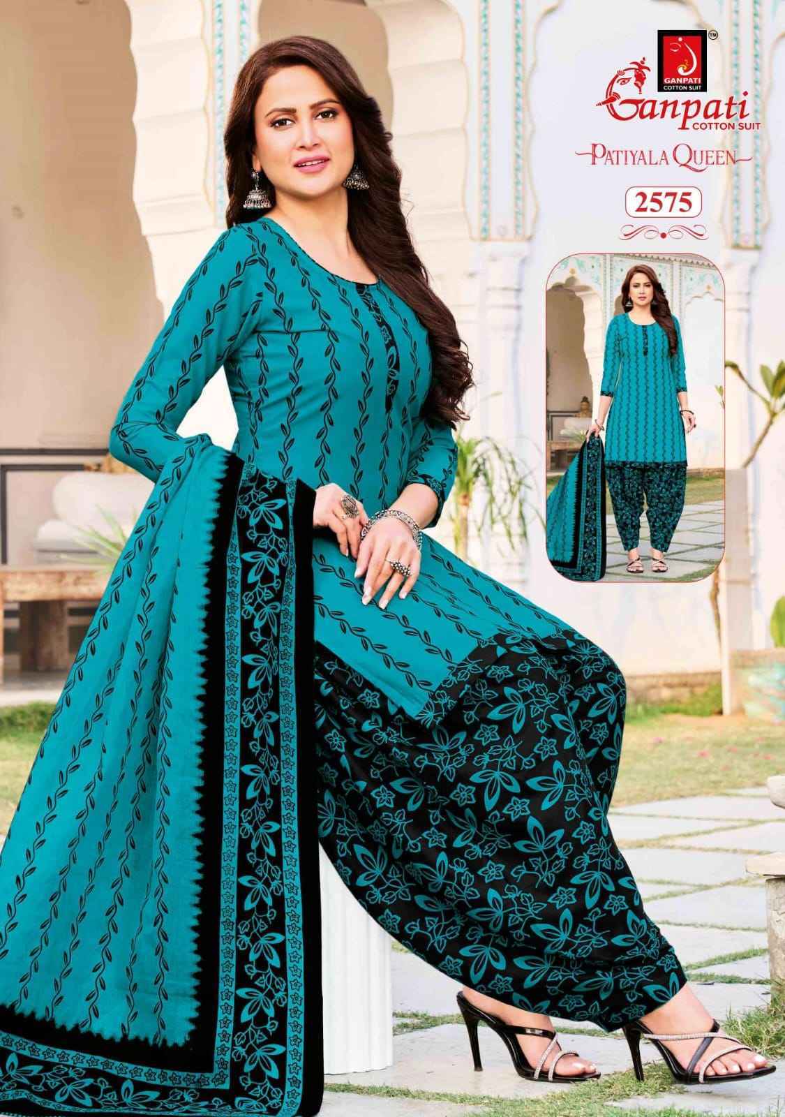 Ganpati Patiyala Queen Vol 14 Cotton Dress Material 15 pcs Catalog