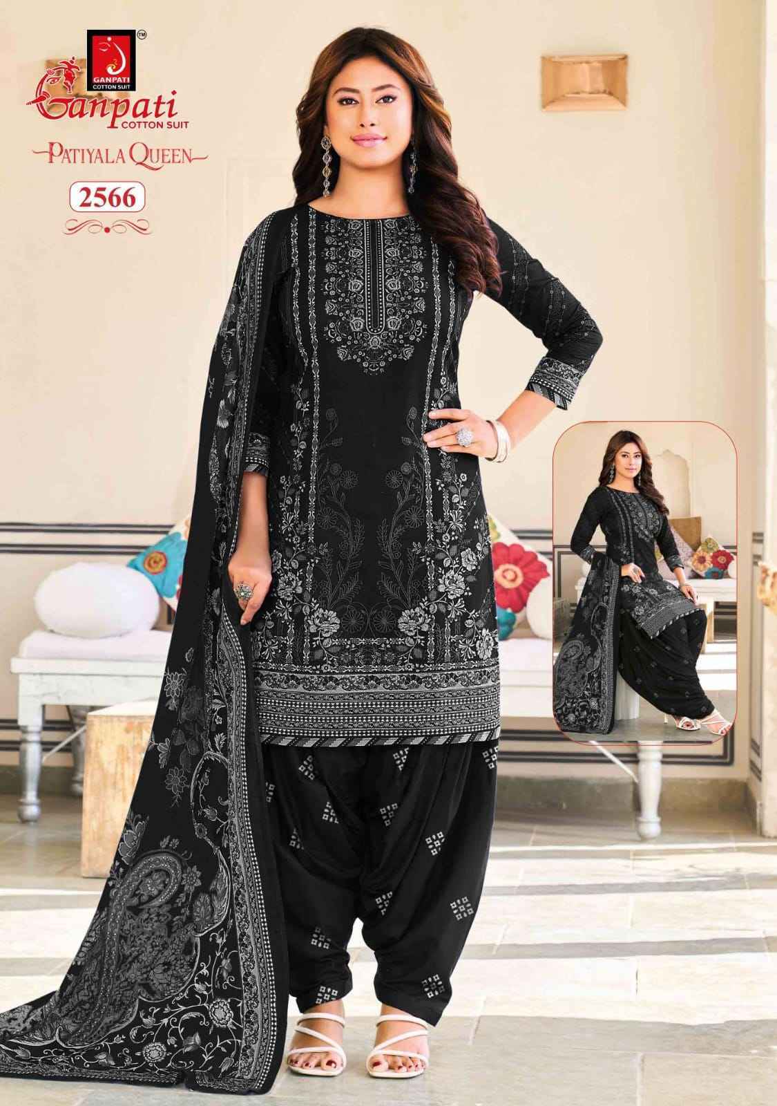 Ganpati Patiyala Queen Vol 14 Cotton Dress Material 15 pcs Catalog