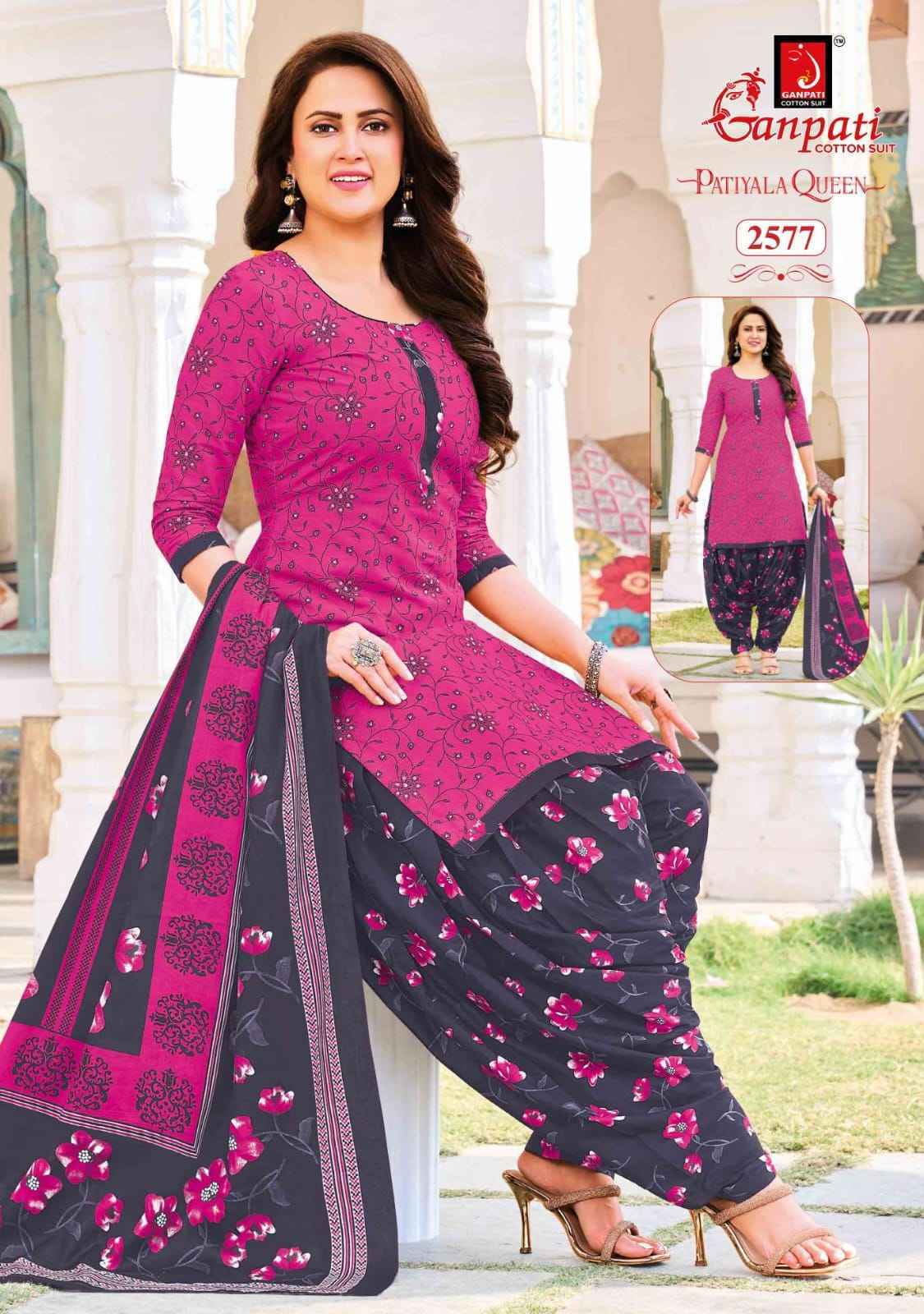 Ganpati Patiyala Queen Vol 14 Cotton Dress Material 15 pcs Catalog