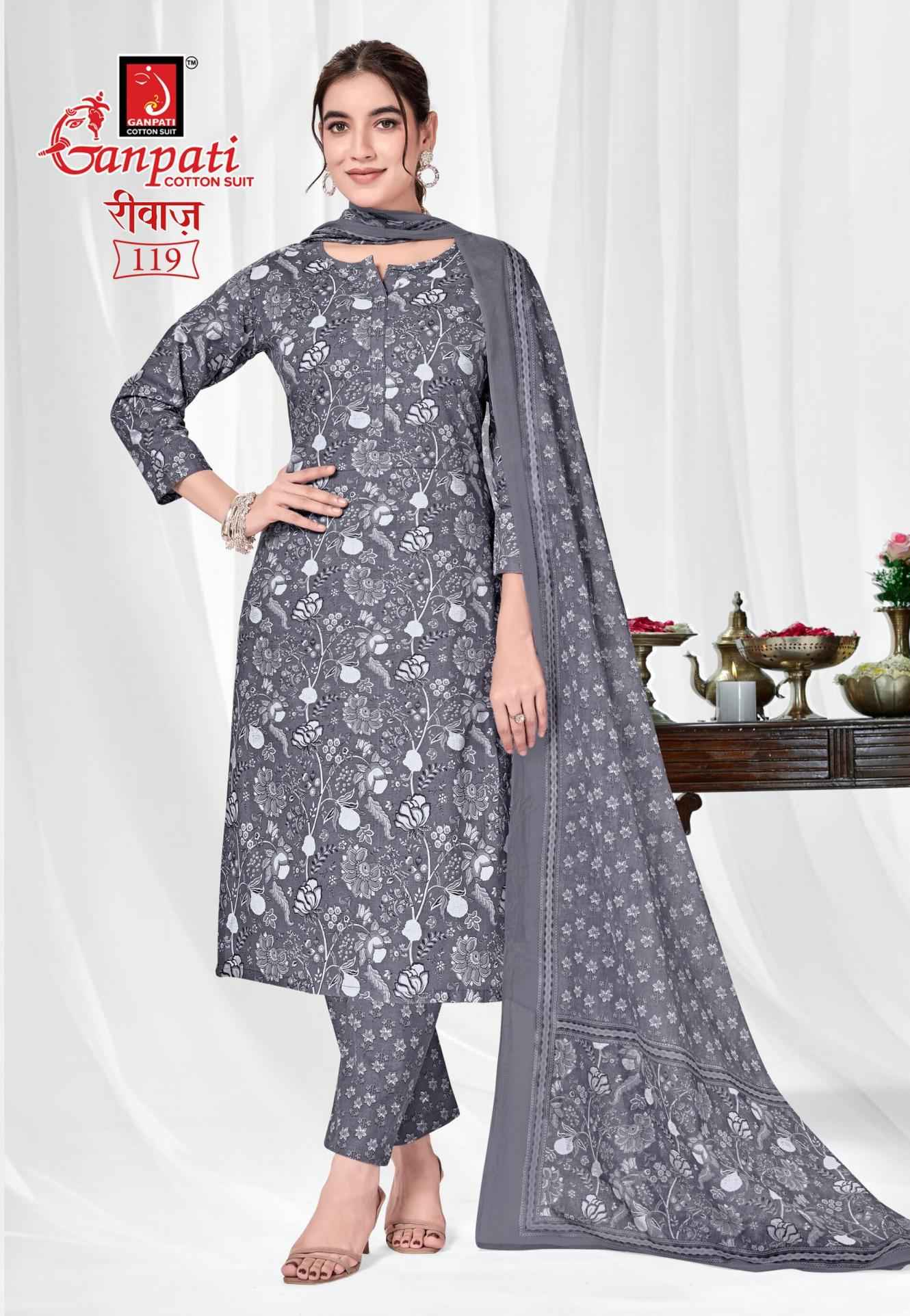 Ganpati riwaz Vol 2 Pure Cotton Jaipuri Prints Dress Material 12 Pcs Catalog