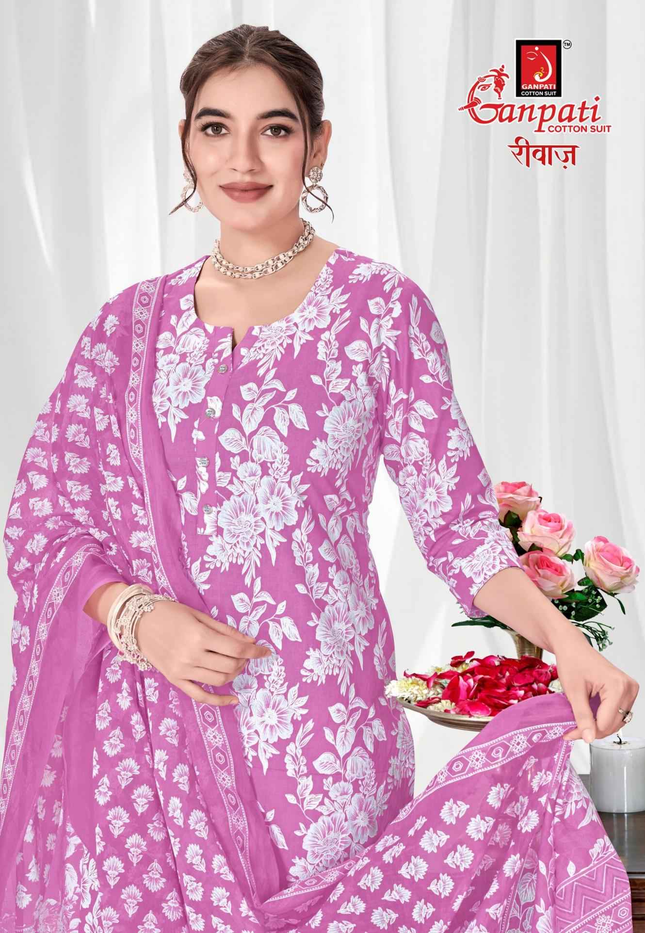 Ganpati riwaz Vol 2 Pure Cotton Jaipuri Prints Dress Material 12 Pcs Catalog
