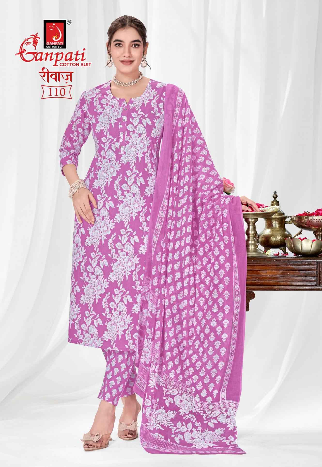 Ganpati riwaz Vol 2 Pure Cotton Jaipuri Prints Dress Material 12 Pcs Catalog