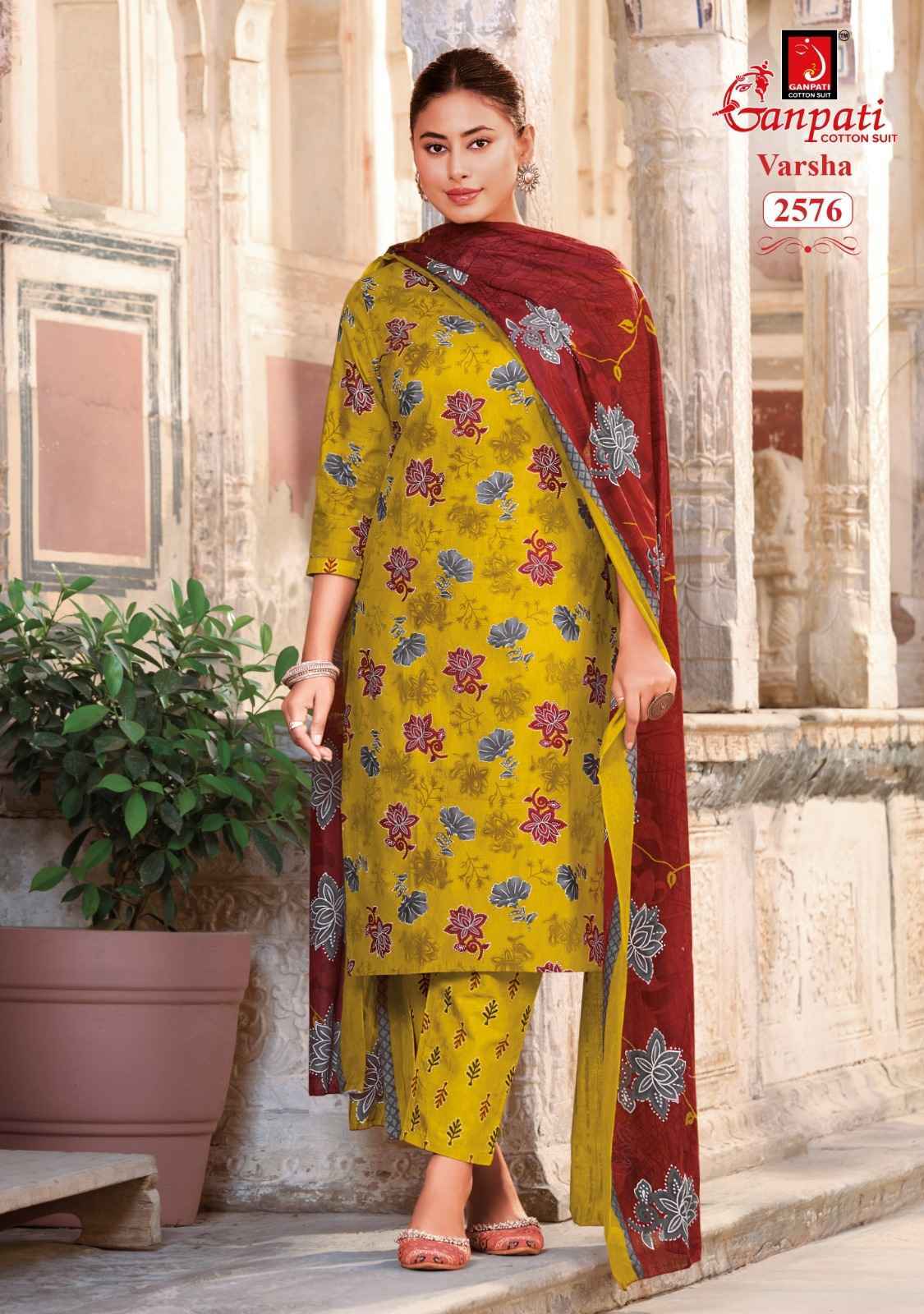 Ganpati Varsha Vol 16 Cotton Dress Material 12 pcs Catalog | SuratWholesale Market