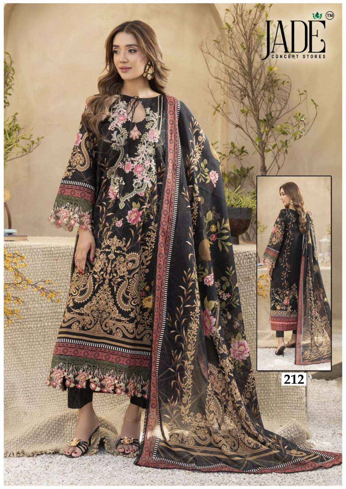 Jade Chevron Vol 22 Pure Cotton Pakistani Dress Material 6 Pcs Catalog