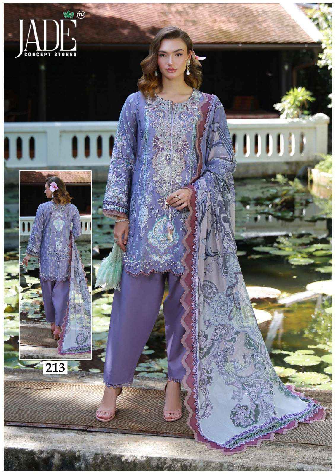 Jade Chevron Vol 22 Pure Cotton Pakistani Dress Material 6 Pcs Catalog