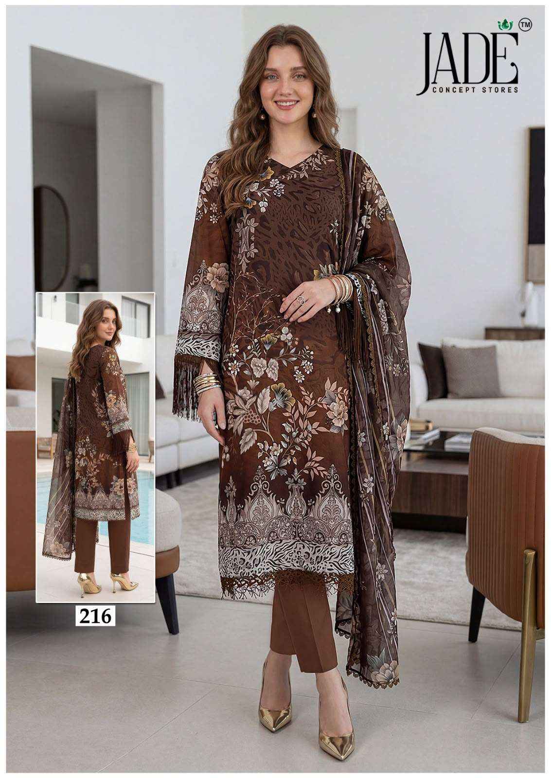 Jade Chevron Vol 22 Pure Cotton Pakistani Dress Material 6 Pcs Catalog