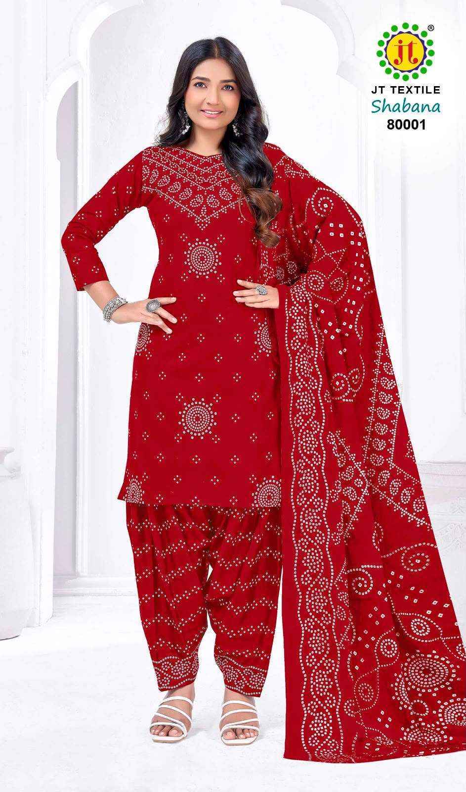 Jt Shabana Vol 80 Cotton Dress Material 10 pcs Catalog