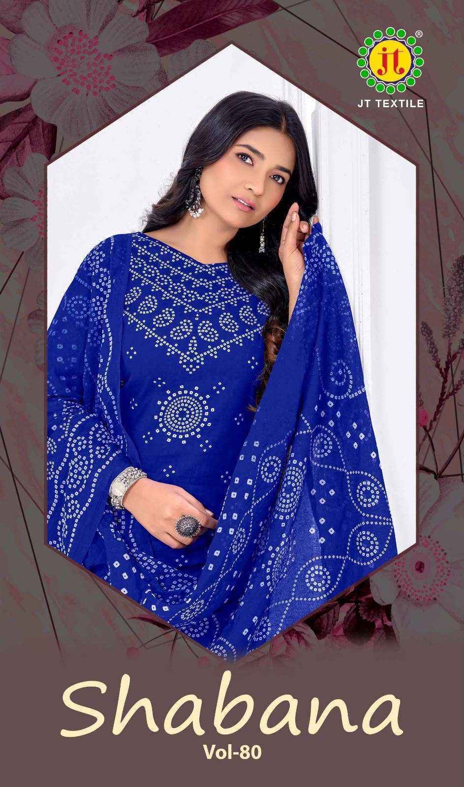 Jt Shabana Vol 80 Cotton Dress Material 10 pcs Catalog