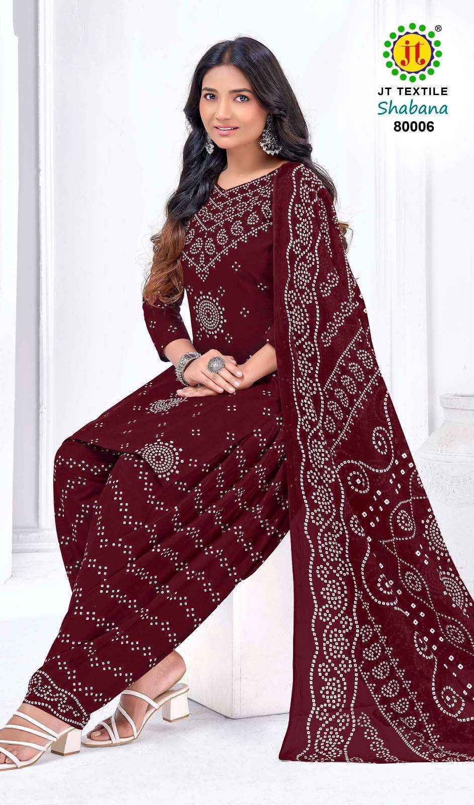 Jt Shabana Vol 80 Cotton Dress Material 10 pcs Catalog