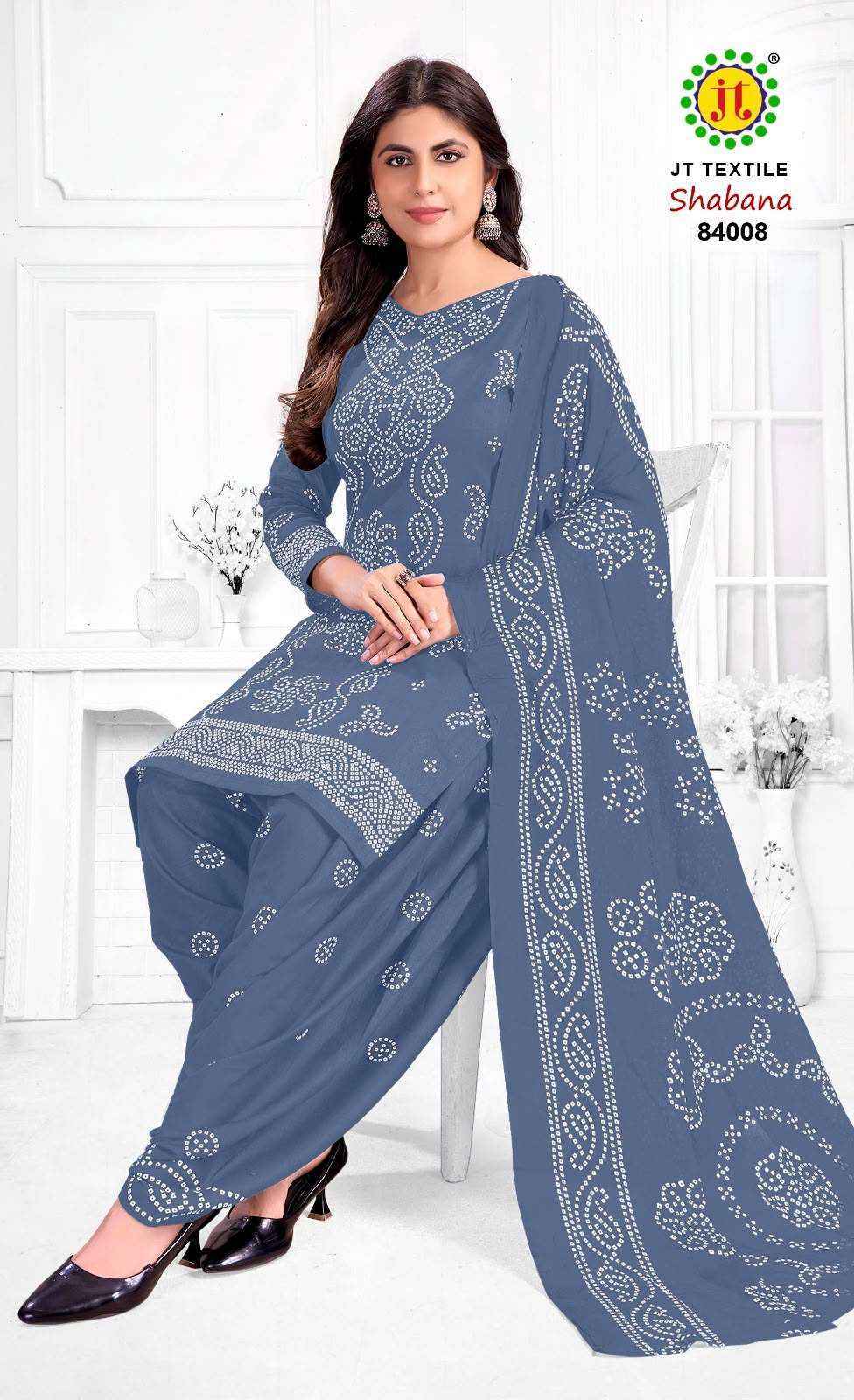 Jt Shabana Vol 84 Cotton Dress Material 10 pcs Catalogue