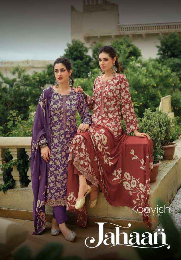 Kaavish Jahaan Pashmina Salwar Suit 4 Pcs Catalog | Wholesale Textile Market Surat, Gujarat