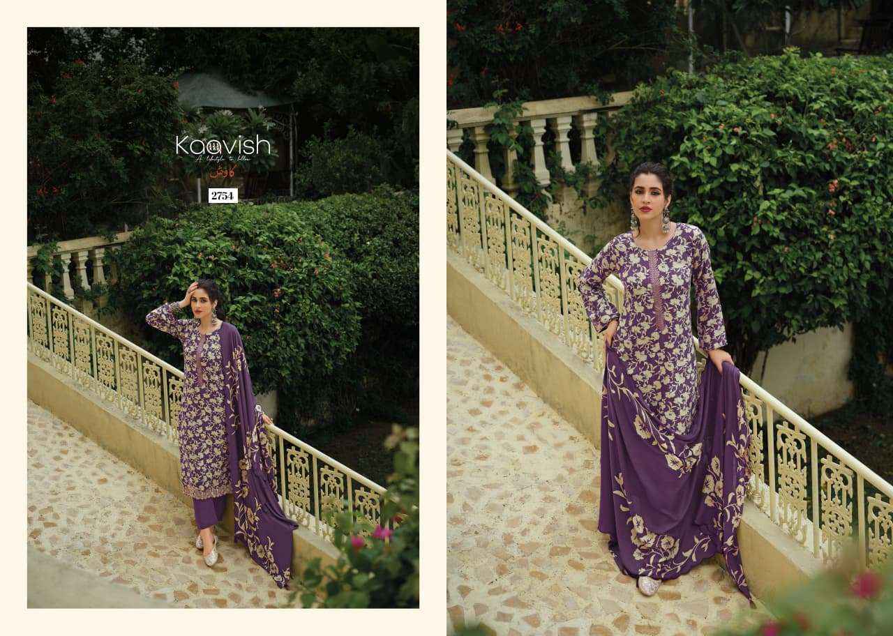 Kaavish Jahaan Pashmina Salwar Suit 4 Pcs Catalog | Wholesale Textile Market Surat, Gujarat