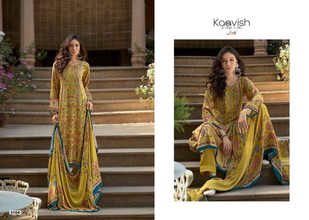 Kaavish Rosewood Pashmina Dress Materal Wholesale Price 4 Pcs Catalog
