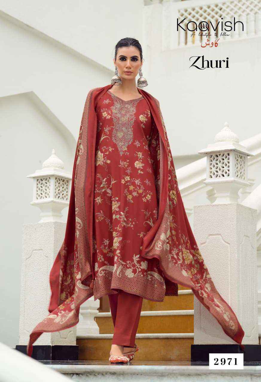 Kaavish Zhuri Winter Wear Ladies Dress Material 4 Pcs Catalog
