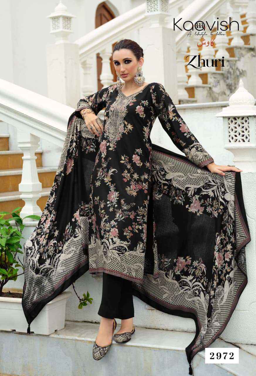 Kaavish Zhuri Winter Wear Ladies Dress Material 4 Pcs Catalog