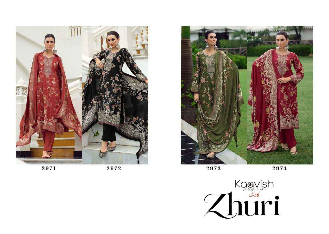 Kaavish Zhuri Winter Wear Ladies Dress Material 4 Pcs Catalog