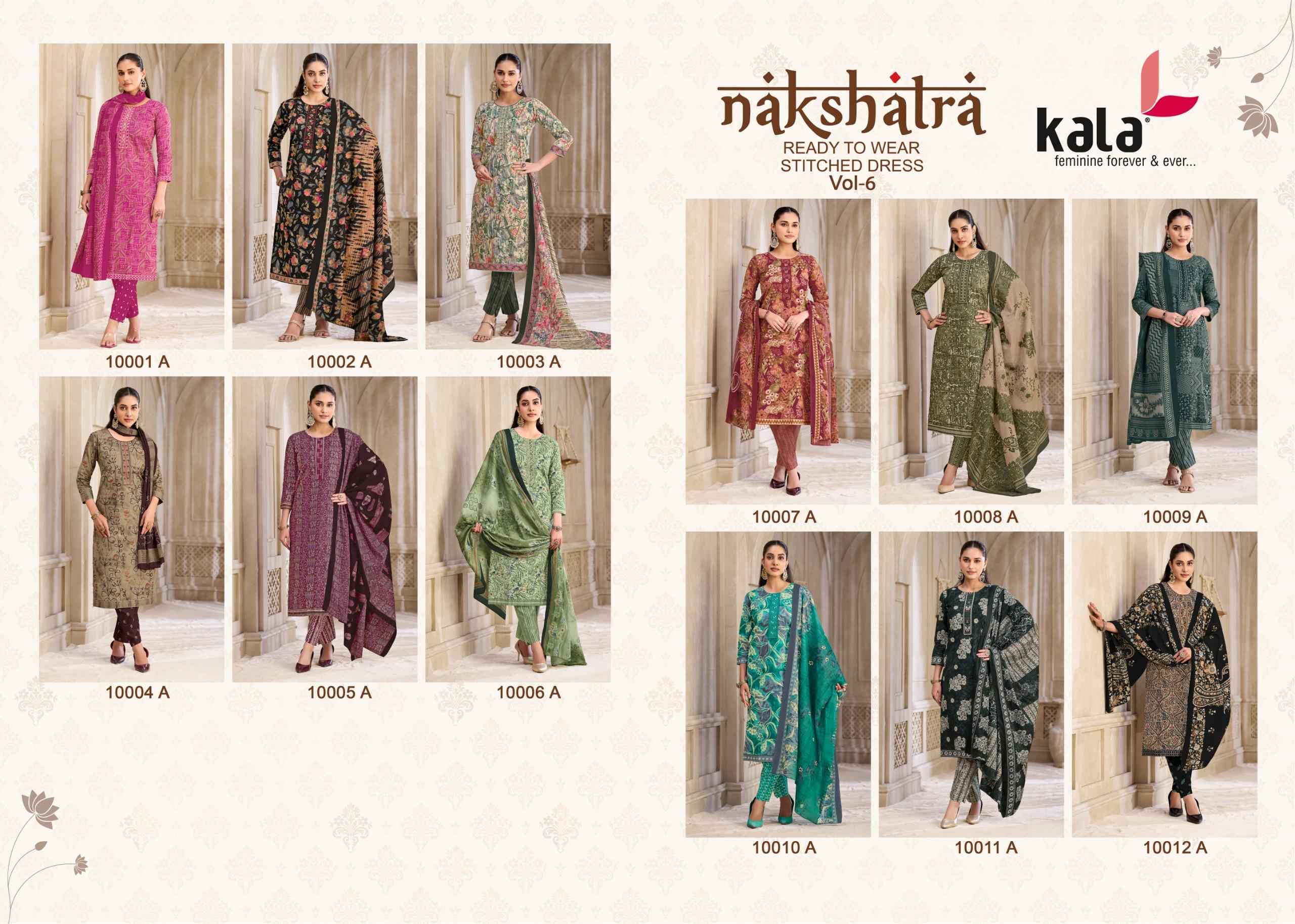 Kala Fashion Nakshatra Vol 6 Readymade Cotton Dresses 12 pcs Catalog