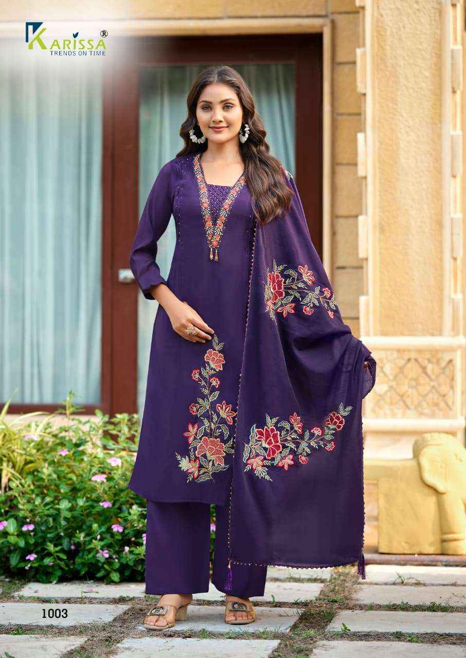 Karissa Ajmera Premium Designs Kurti Bottom Dupatta Set 4 Pcs Catalog 