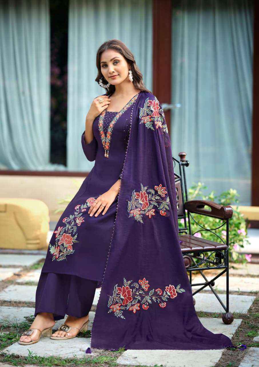 Karissa Ajmera Premium Designs Kurti Bottom Dupatta Set 4 Pcs Catalog 